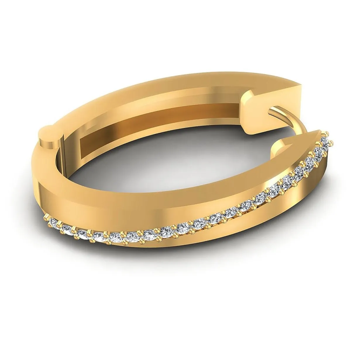 0.40 CT Round Cut Diamonds - Hoop &  Drop Earrings
