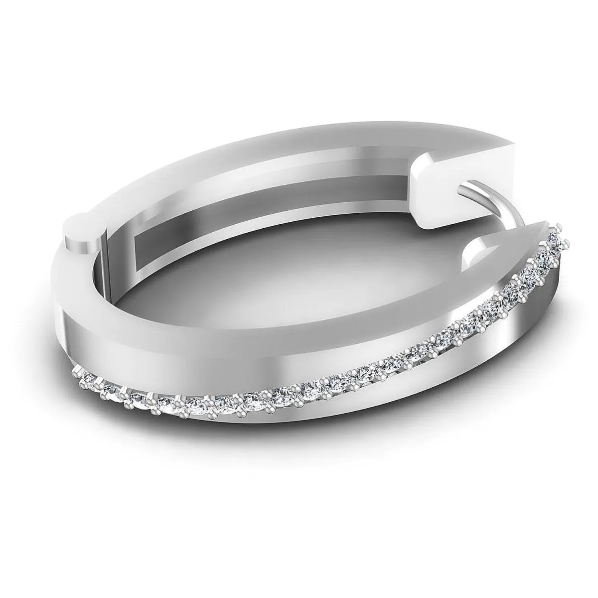 0.40 CT Round Cut Diamonds - Hoop &  Drop Earrings