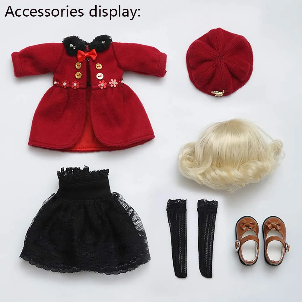 1/6 BJD Doll Size 10 Inch 26CM 19 Ball Jointed SD Dolls with All Clothes Shoes Wig Hair Makeup DIY Toys Surprise Gift Fashion Dolls