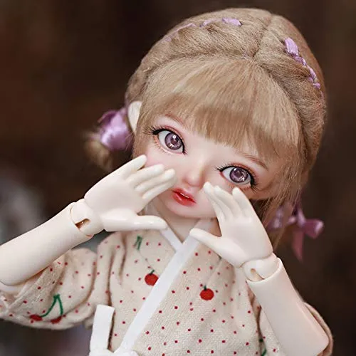 1/6 Mini Sweet BJD Doll 27.3cm Simulation SD Doll Ball Jointed Doll, with Cute Printing Clothes   Shoes   Wig   Makeup, Birthday Creative Toy Gift for Girl