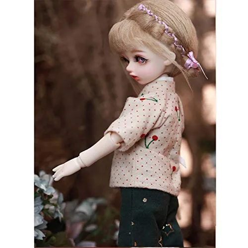 1/6 Mini Sweet BJD Doll 27.3cm Simulation SD Doll Ball Jointed Doll, with Cute Printing Clothes   Shoes   Wig   Makeup, Birthday Creative Toy Gift for Girl