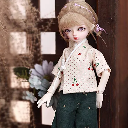 1/6 Mini Sweet BJD Doll 27.3cm Simulation SD Doll Ball Jointed Doll, with Cute Printing Clothes   Shoes   Wig   Makeup, Birthday Creative Toy Gift for Girl