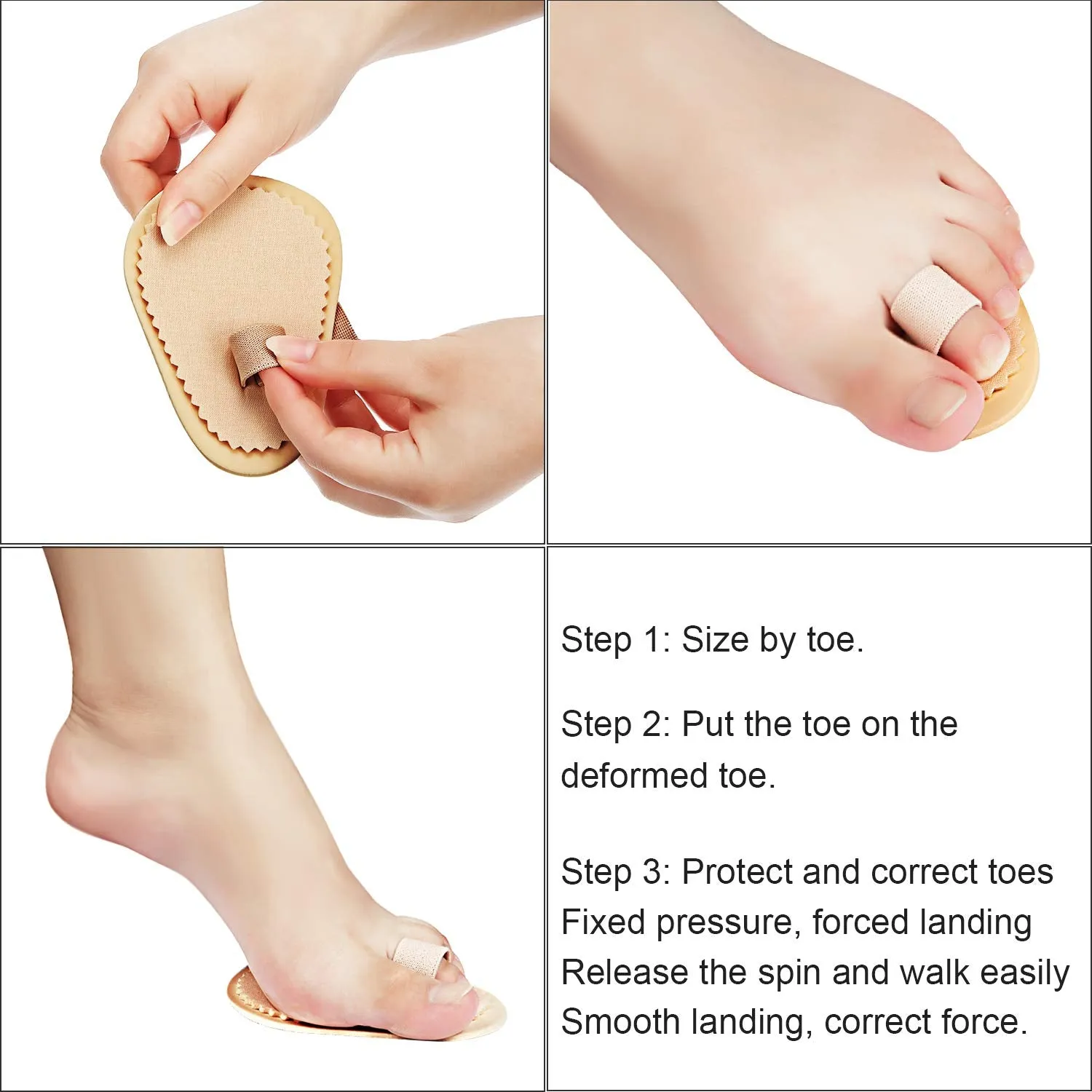 4 Pieces Hammer Toe Hammer Toe Support Toe Splint for Toes, Hammer Toes, Claw Toes