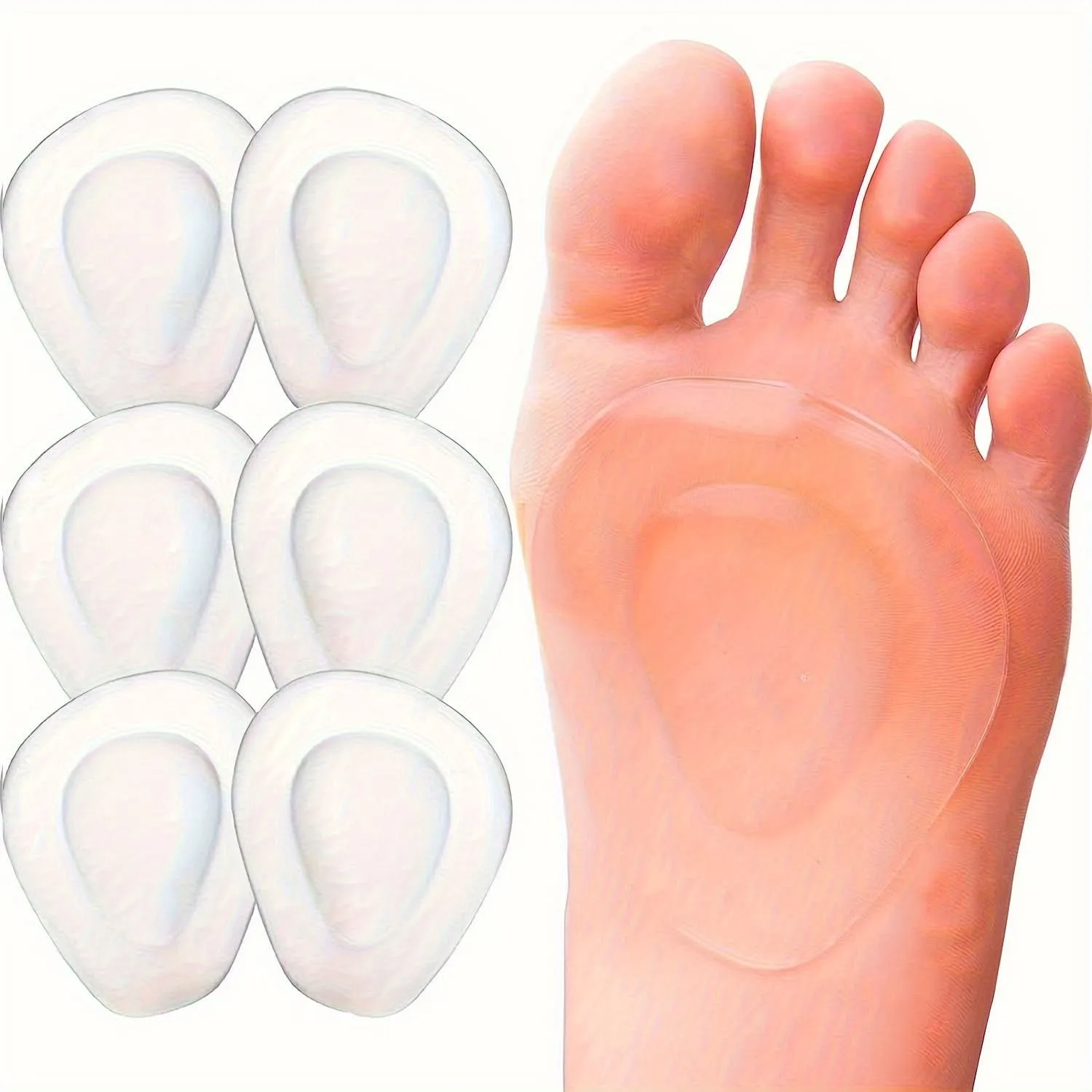 4pcs Non-Slip Gel Insoles for Foot Support