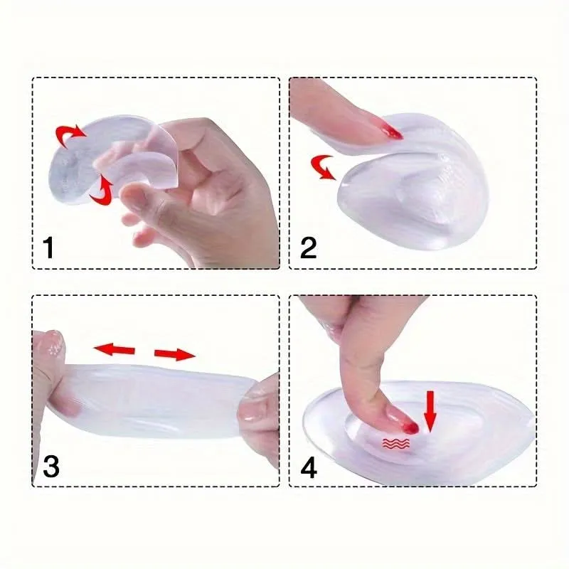 4pcs Non-Slip Gel Insoles for Foot Support