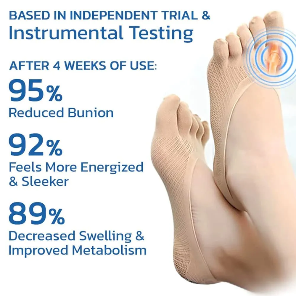5 Pairs Sock Align Toe Socks for Bunion, No Show Low Cut Five Finger Orthopedic Compression Socks For Women (Toe Socks-B) Toe Socks-B