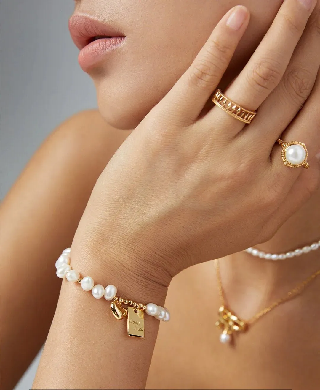Adelina - Twisted Pearl Adjustable Open Ring