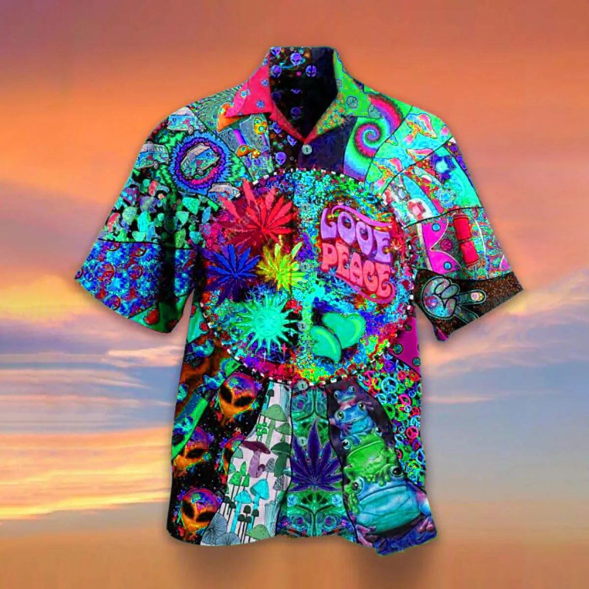 Aloha Hawaiian Men's 3D Print Camp Shirt for Summer Vacations
