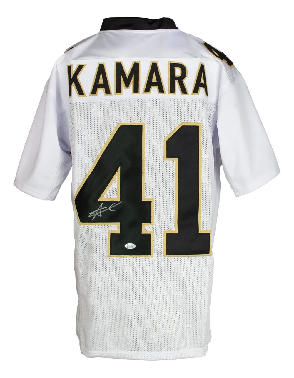 Alvin Kamara New Orleans Signed White Football Jersey BAS ITP