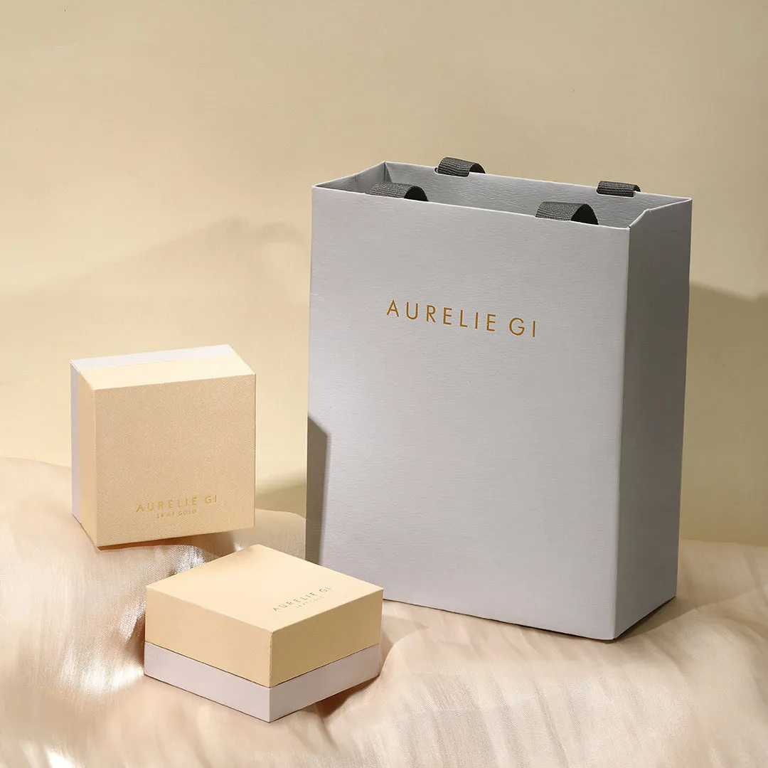 Audrey | Rose Cut White Sapphire Single Huggie Hoop