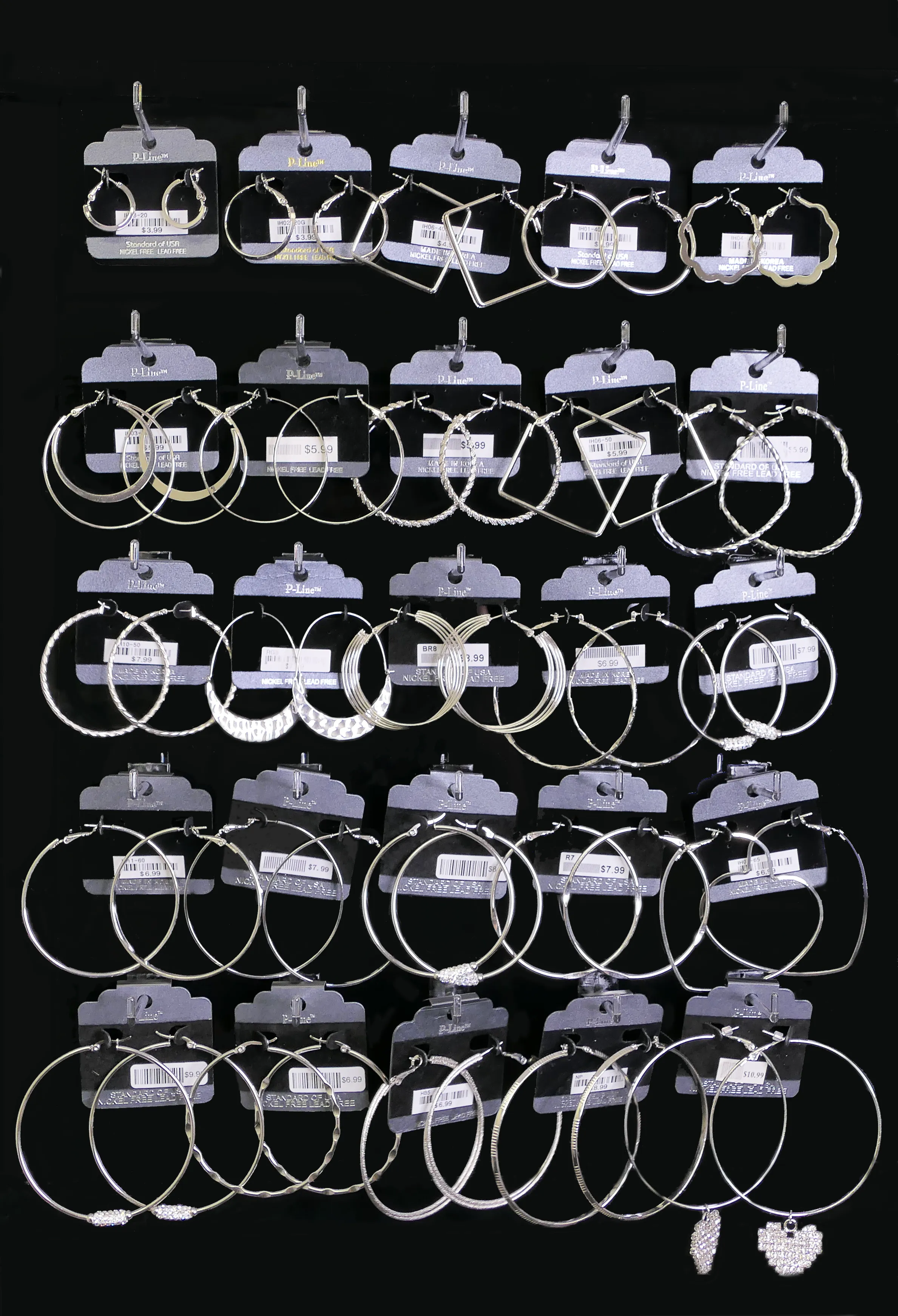 B-(HBS) Hoop Basic Silver Earring