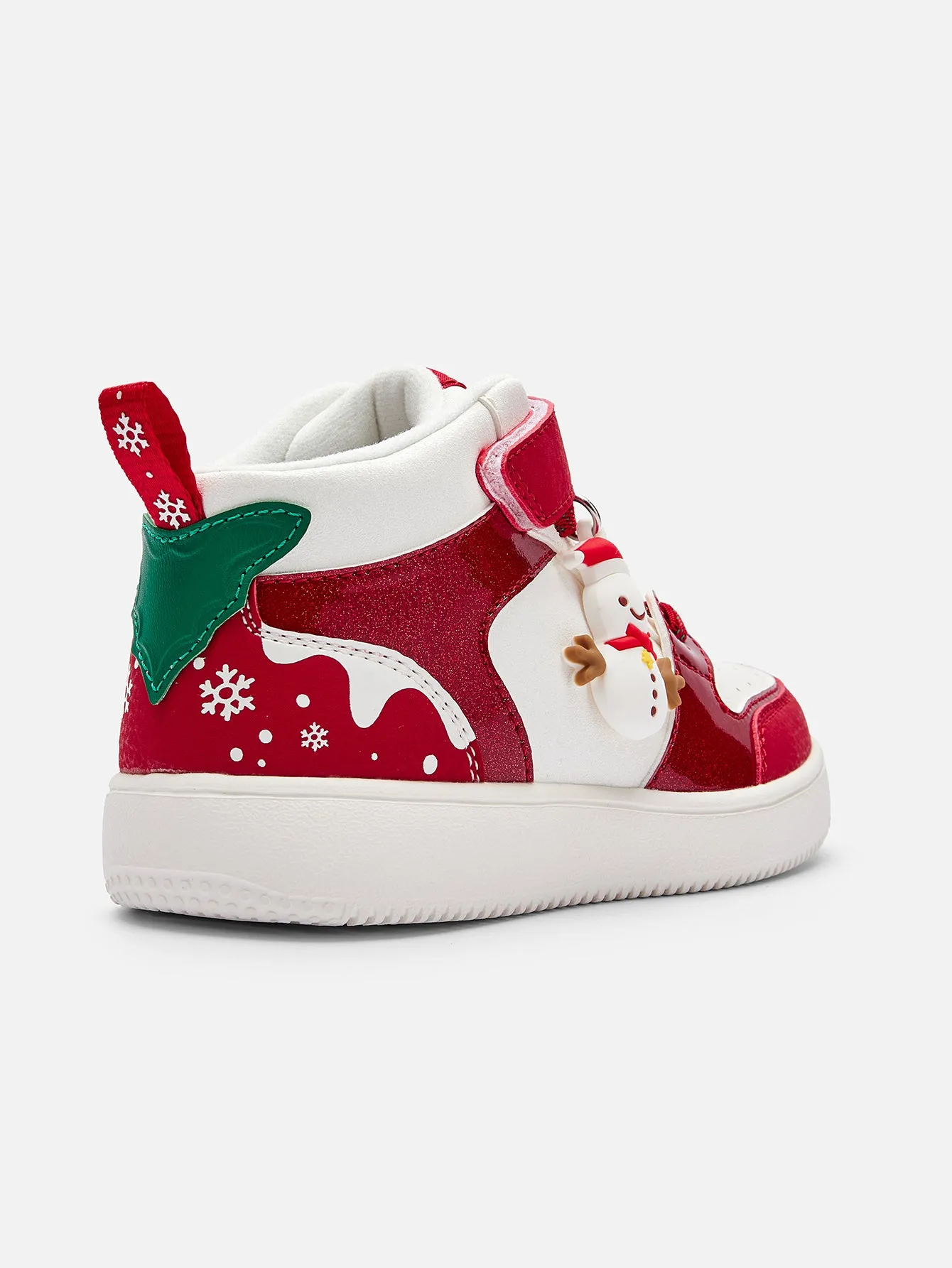 Balabala  high-top board shoes girls sneakers small white shoes 2025 New Year