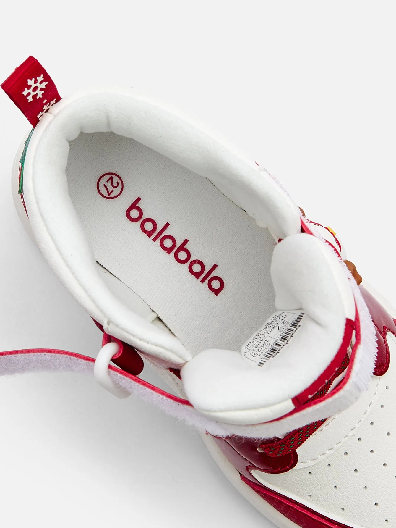Balabala  high-top board shoes girls sneakers small white shoes 2025 New Year
