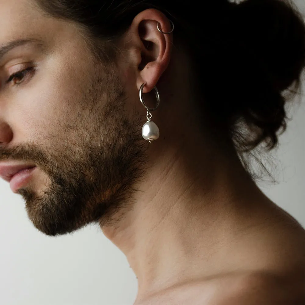 Baroque pearl earring - large