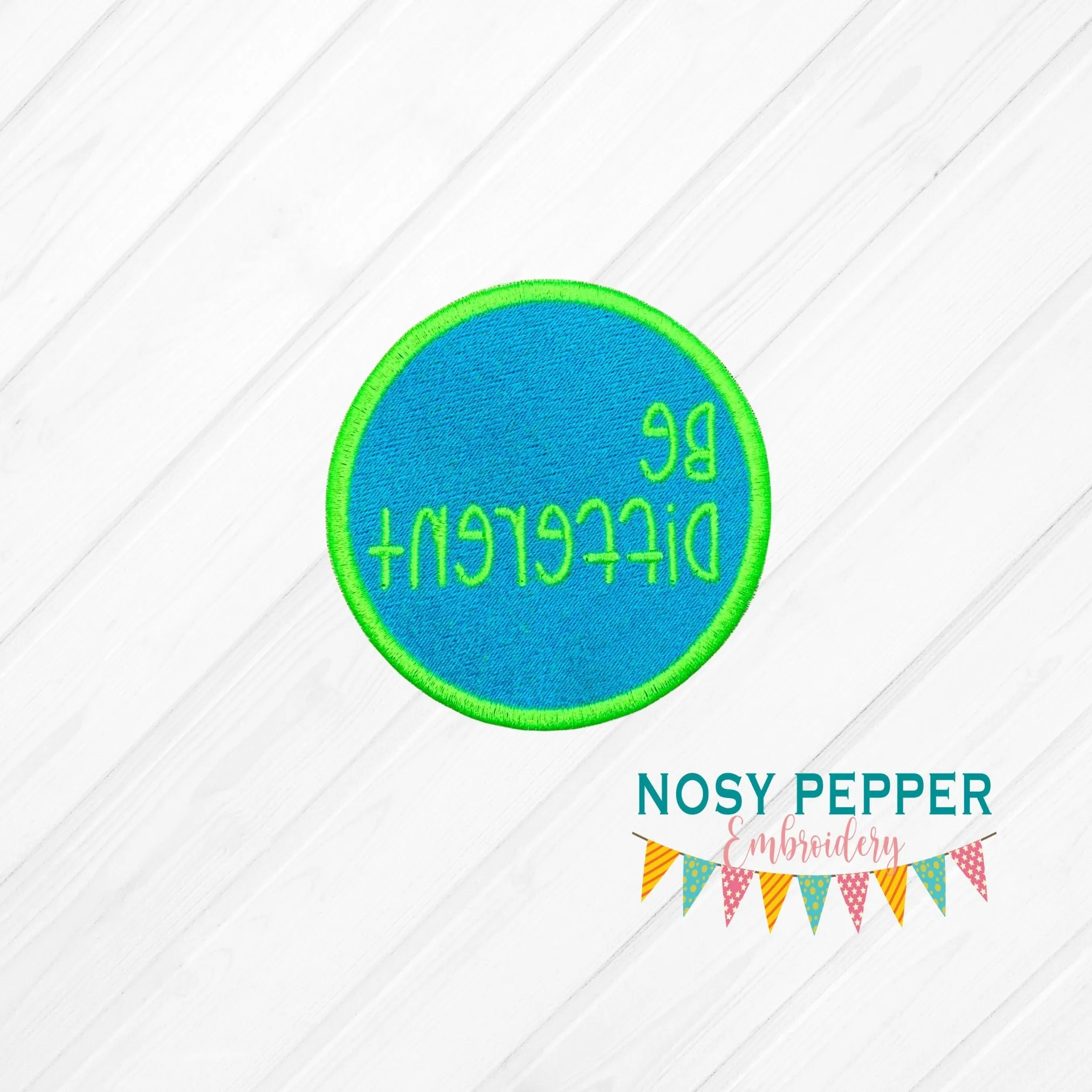 Be different patch machine embroidery design DIGITAL DOWNLOAD