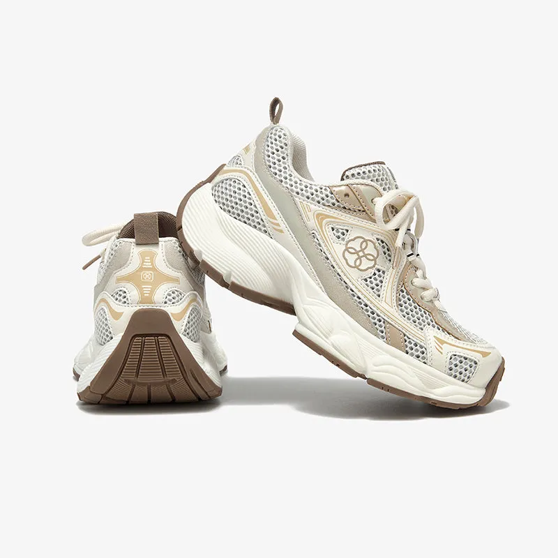 BeauToday Patchwork Running Shoes Breathable Mesh Chunky Sneakers for Women