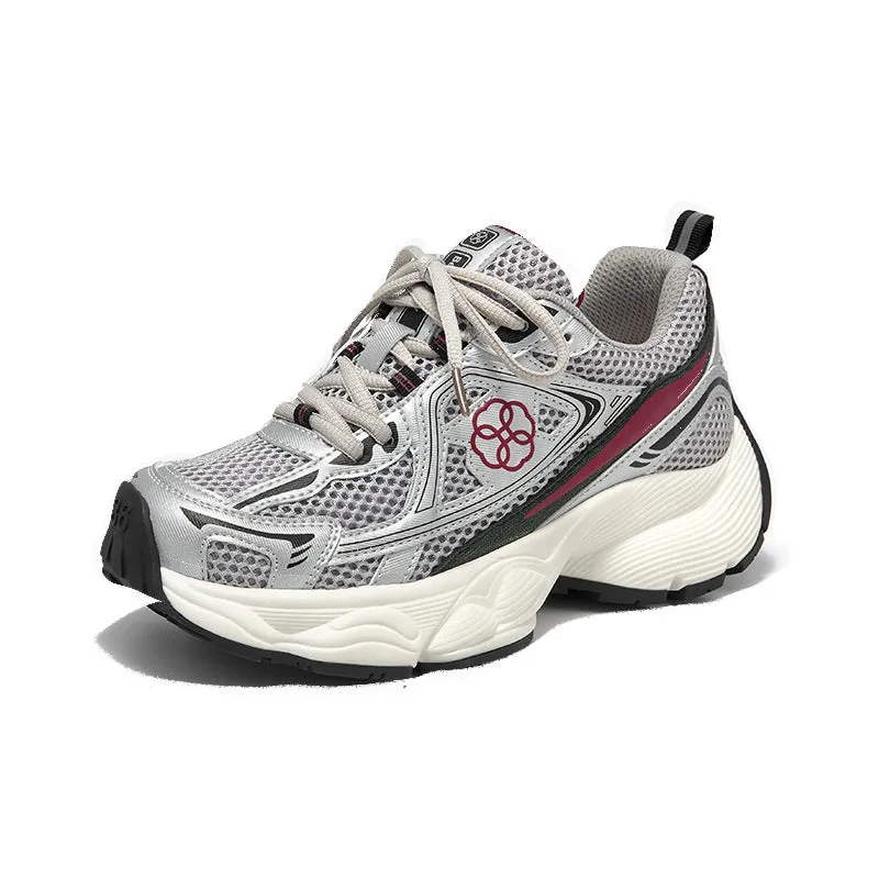 BeauToday Patchwork Running Shoes Breathable Mesh Chunky Sneakers for Women