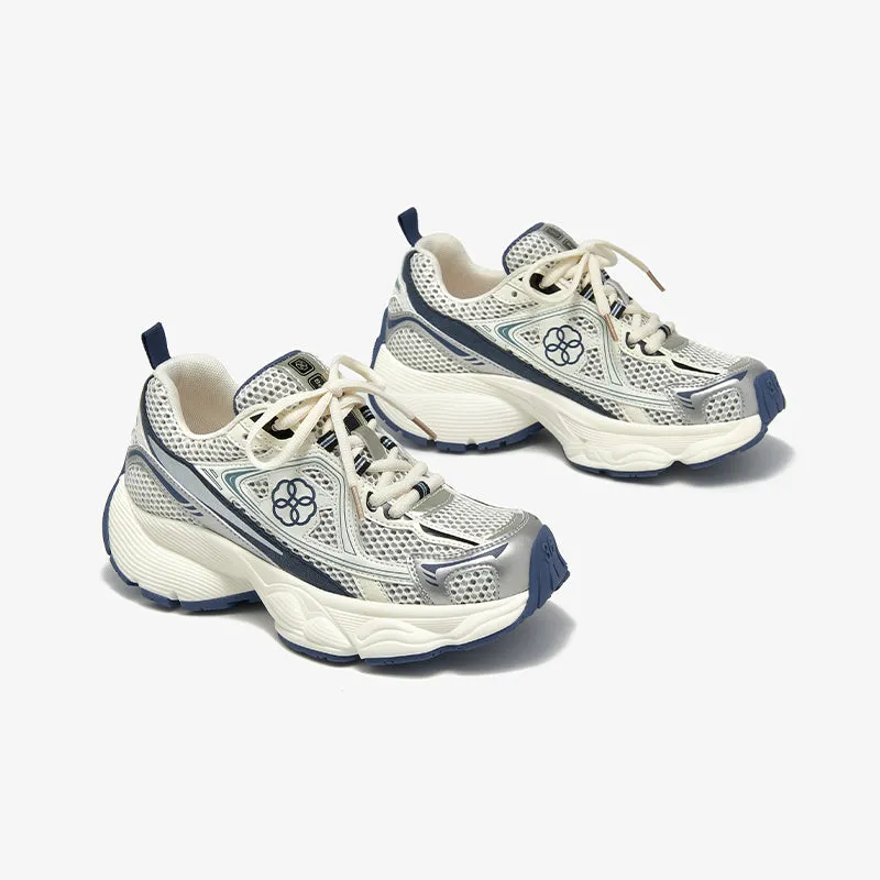 BeauToday Patchwork Running Shoes Breathable Mesh Chunky Sneakers for Women