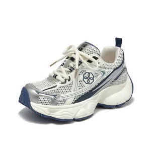 BeauToday Patchwork Running Shoes Breathable Mesh Chunky Sneakers for Women