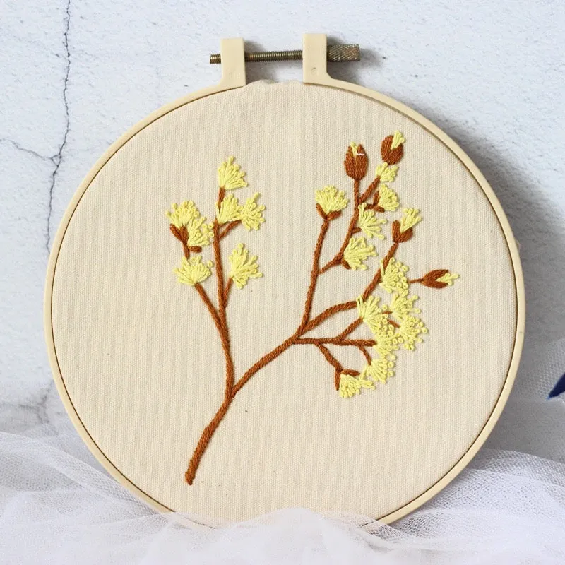 Beginners 3D Flowers Hand Embroidery DIY Kit 15cm
