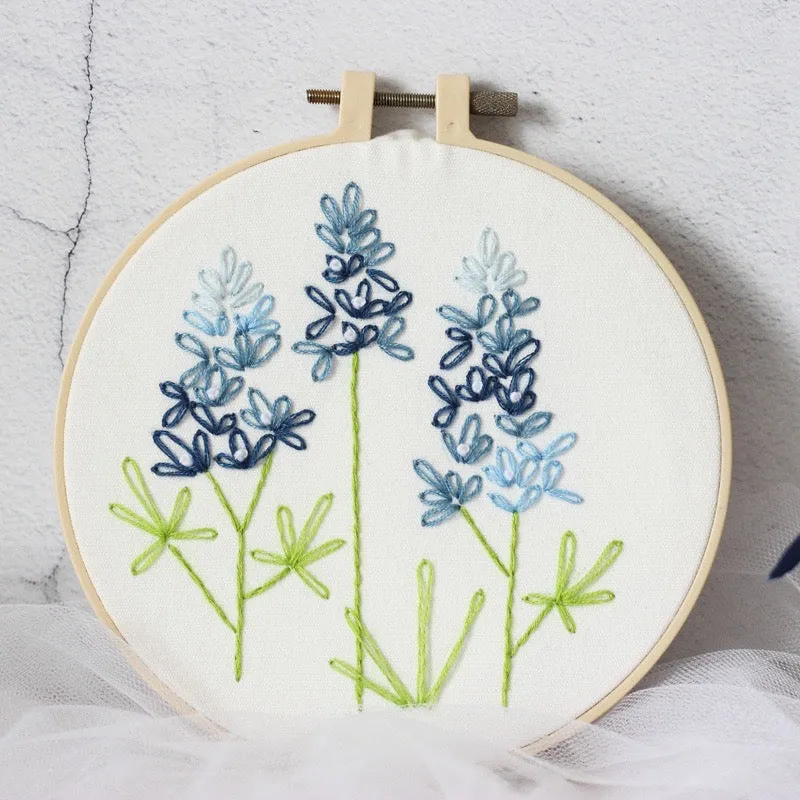 Beginners 3D Flowers Hand Embroidery DIY Kit 15cm