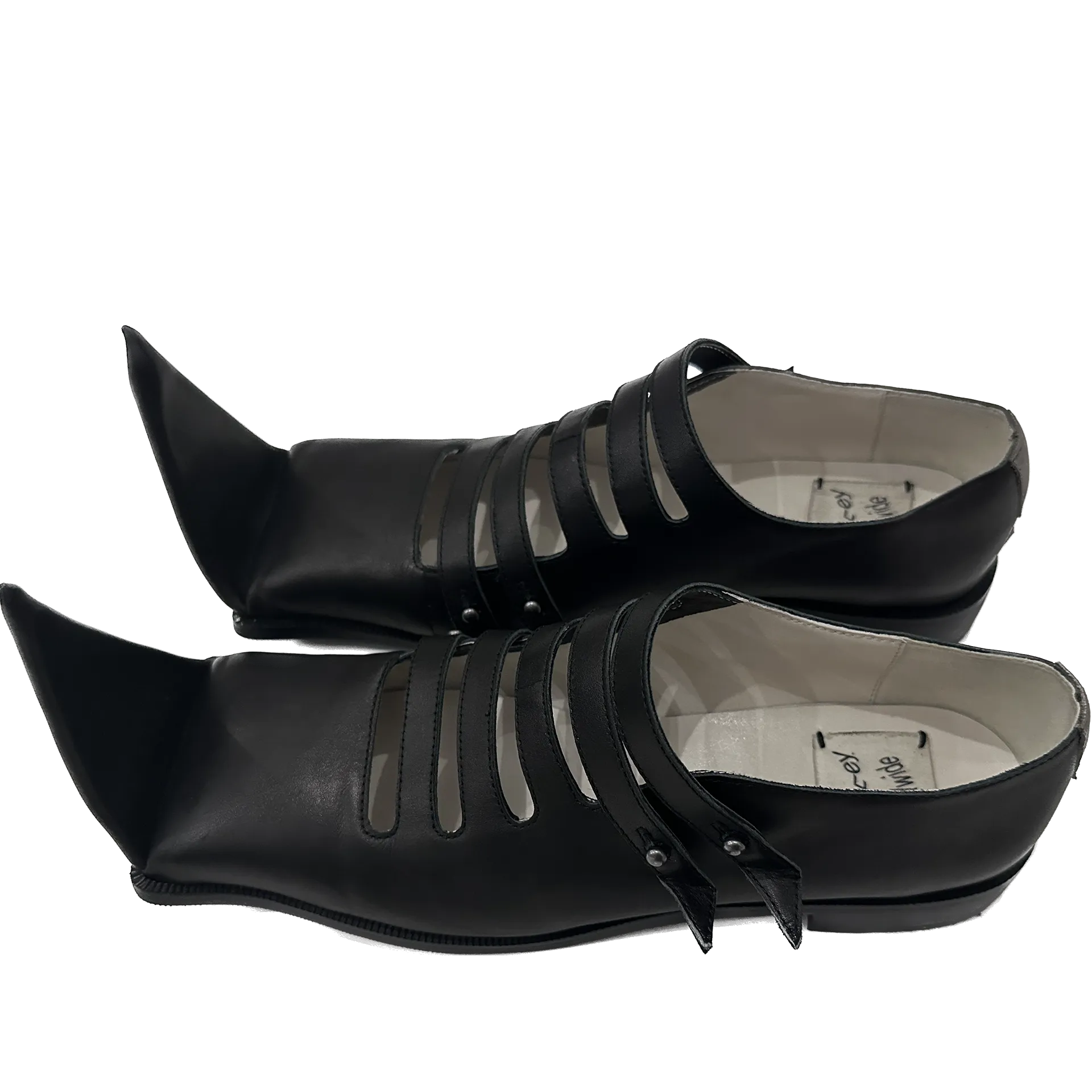 Black Origami Poulaines Shoes