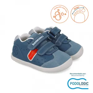 Blue and red respectful sports shoes first steps