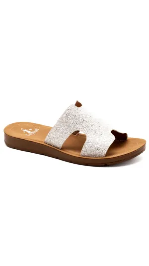 Bogalusa Sandal by Corky’s - White Glitter