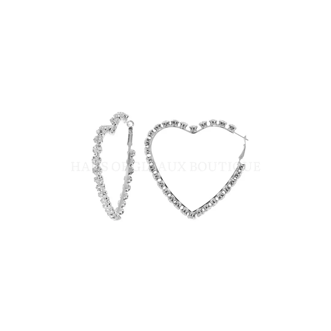 Bring it Heart Hoop Earrings