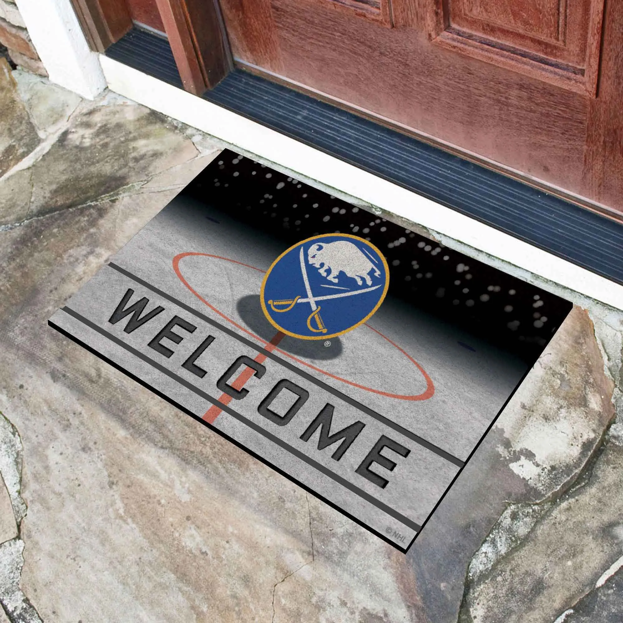Buffalo Sabres Rubber Door Mat - 18in. x 30in.