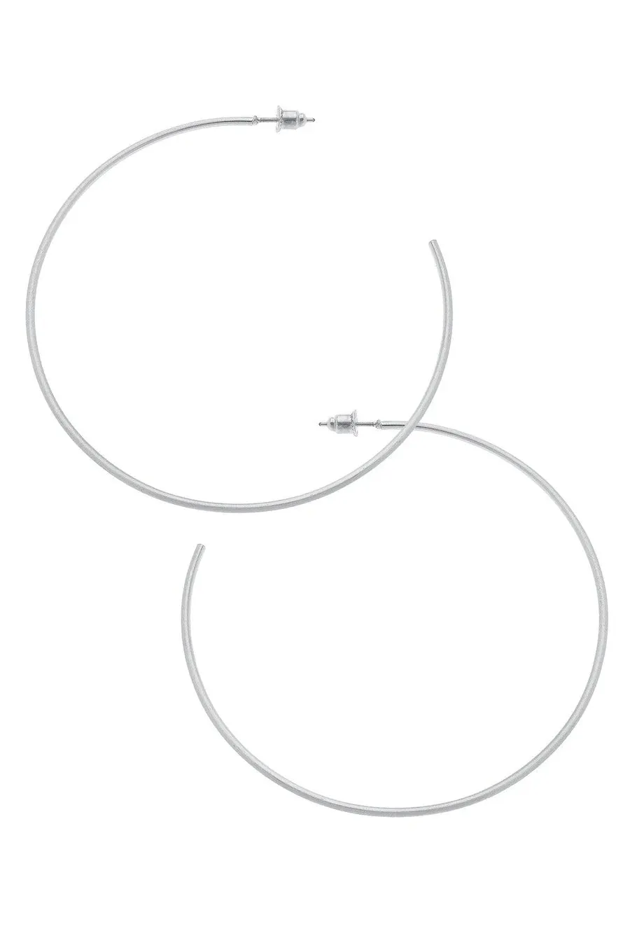 Canvas Gwen Hoop Earrings in Silver
