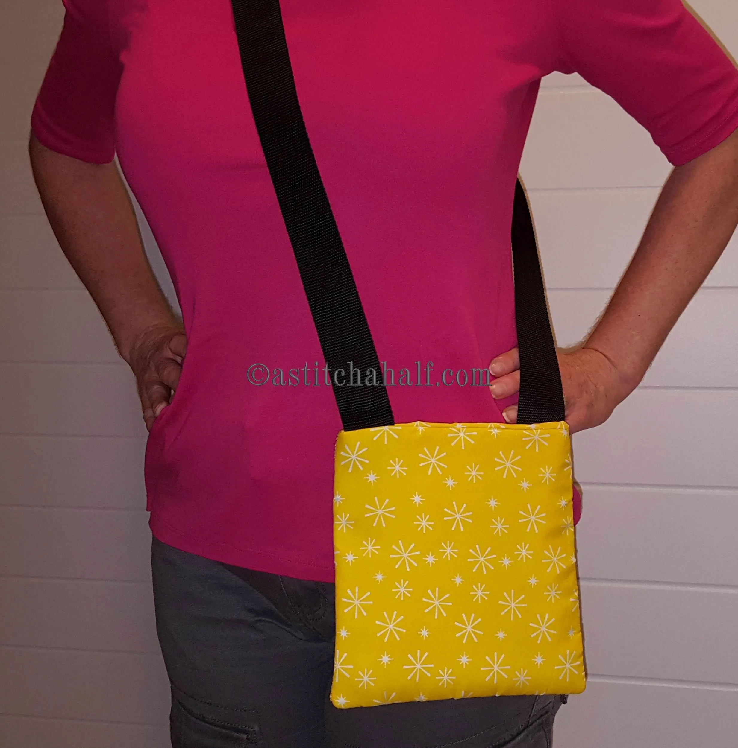 Chalk Board Spring Flowers Cross Body Bag