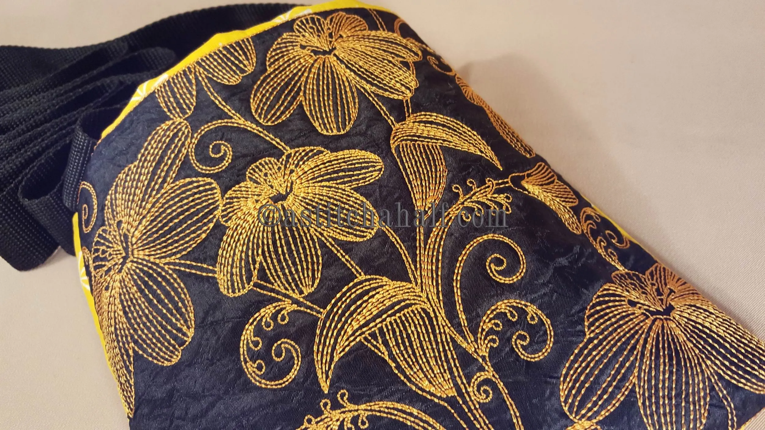 Chalk Board Spring Flowers Cross Body Bag