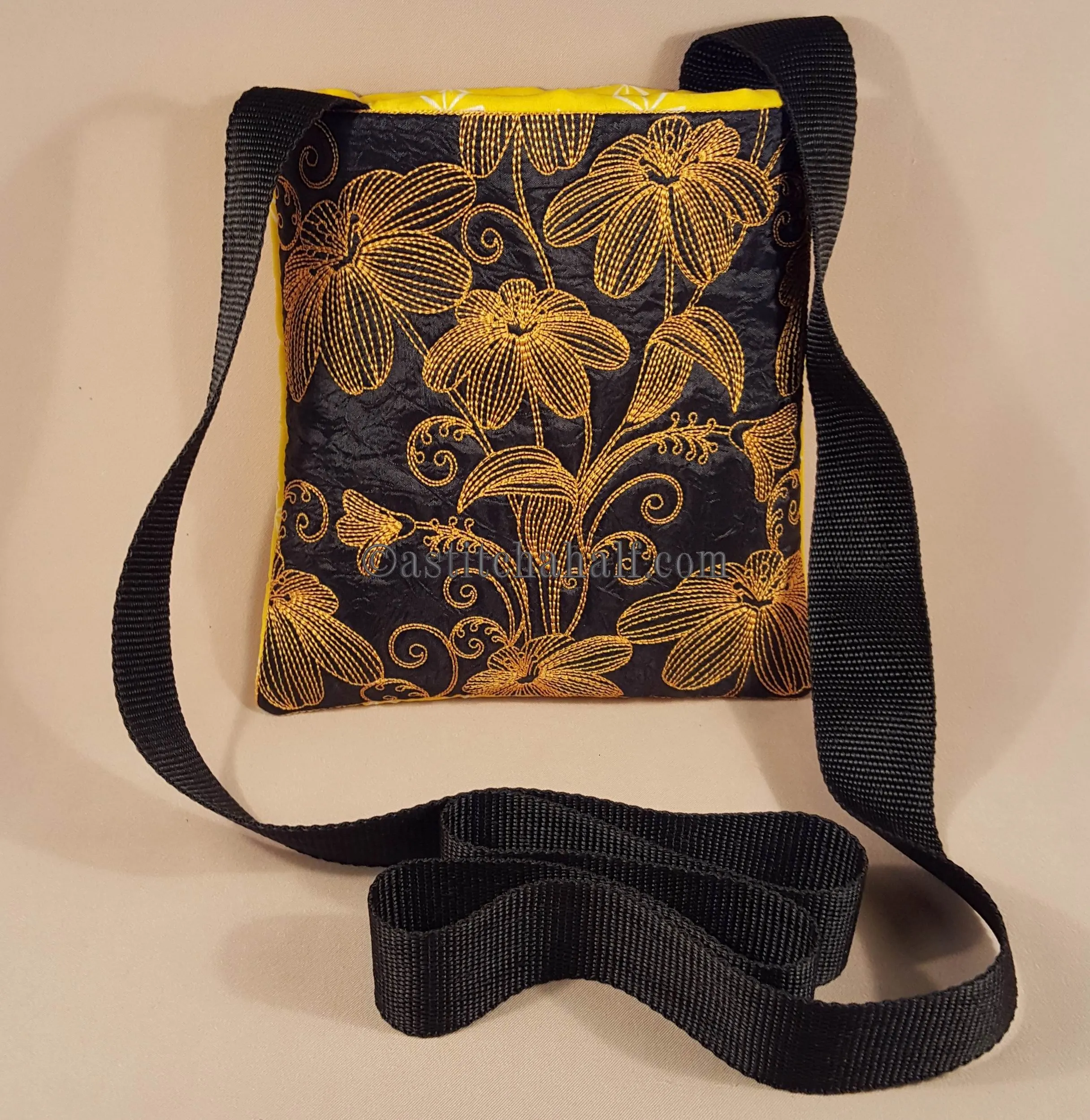 Chalk Board Spring Flowers Cross Body Bag