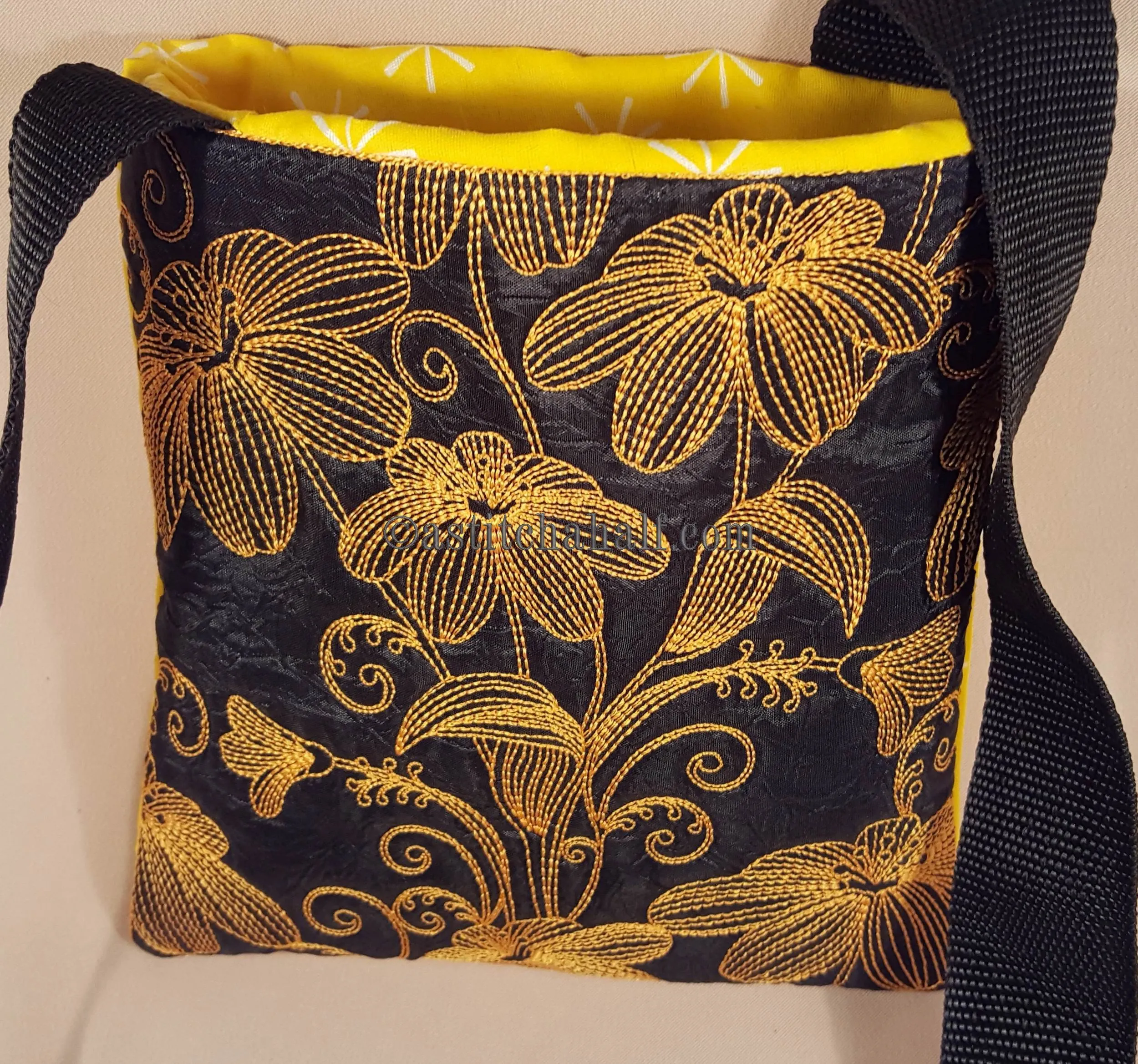 Chalk Board Spring Flowers Cross Body Bag