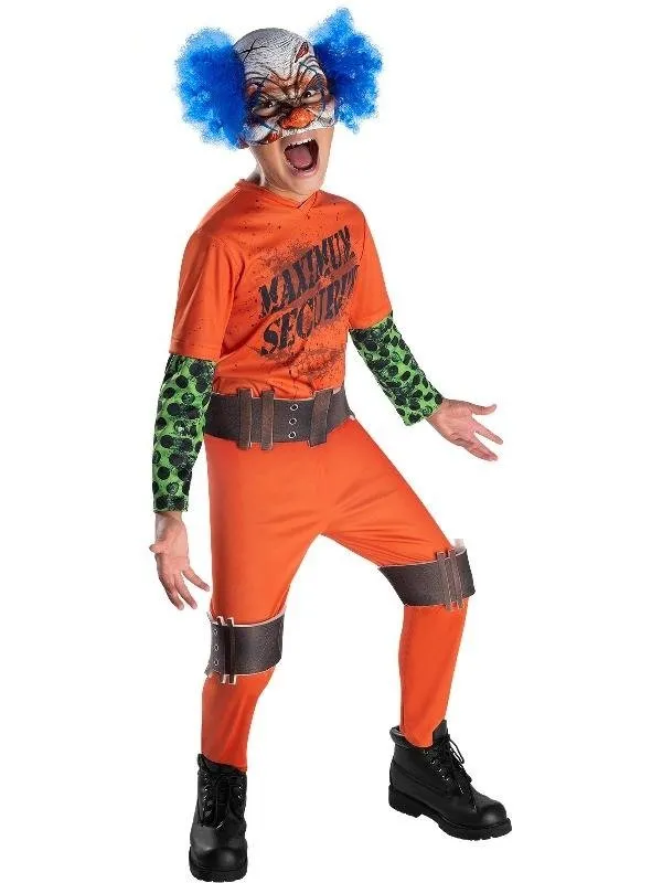 Clown Prison Guard Costume with Mask for Kids