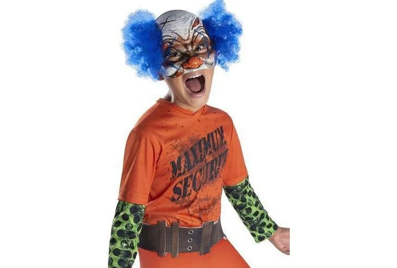 Clown Prison Guard Costume with Mask for Kids