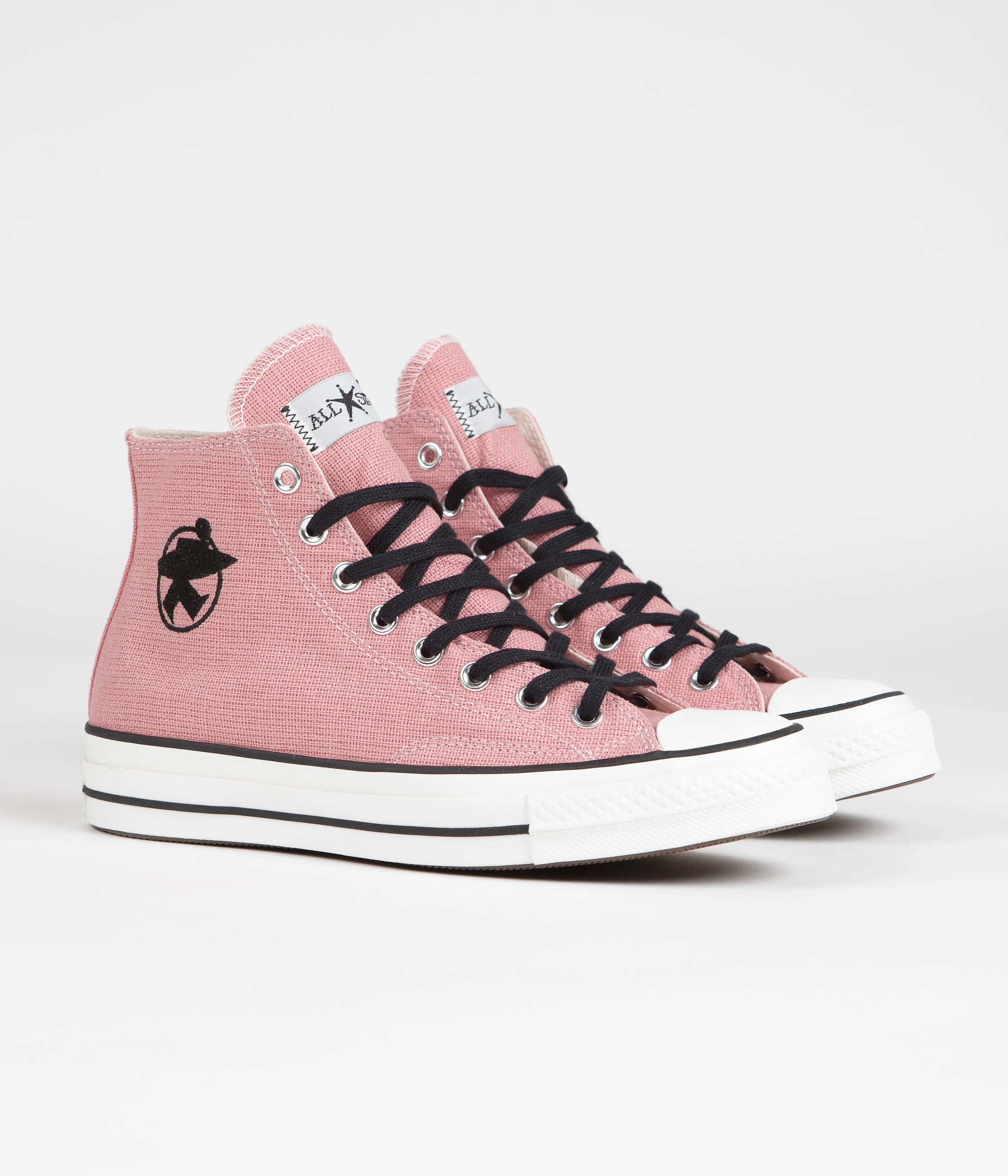 Converse x Stussy Chuck 70 Hi Shoes - Plumeria / Black / Blanc De Blanc