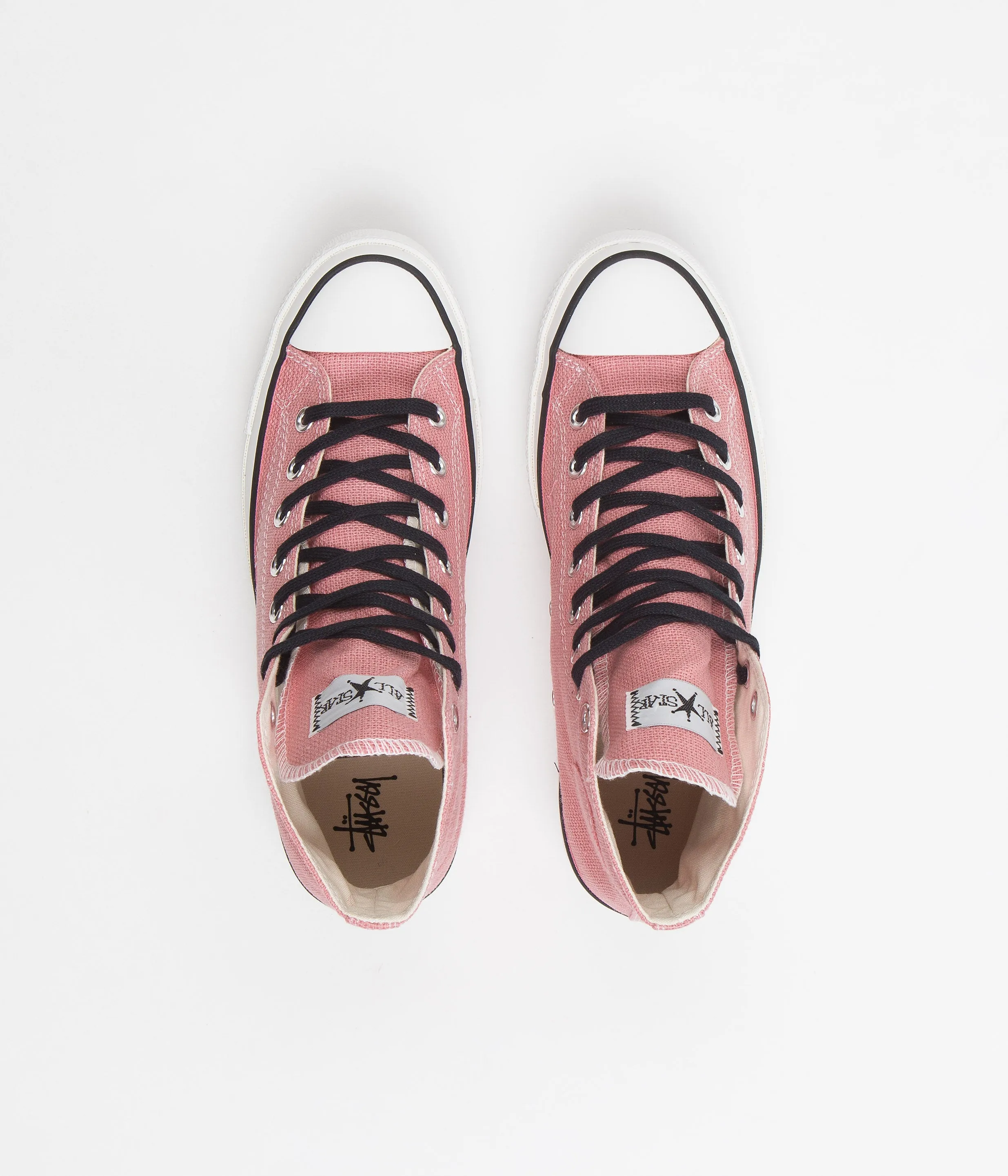 Converse x Stussy Chuck 70 Hi Shoes - Plumeria / Black / Blanc De Blanc