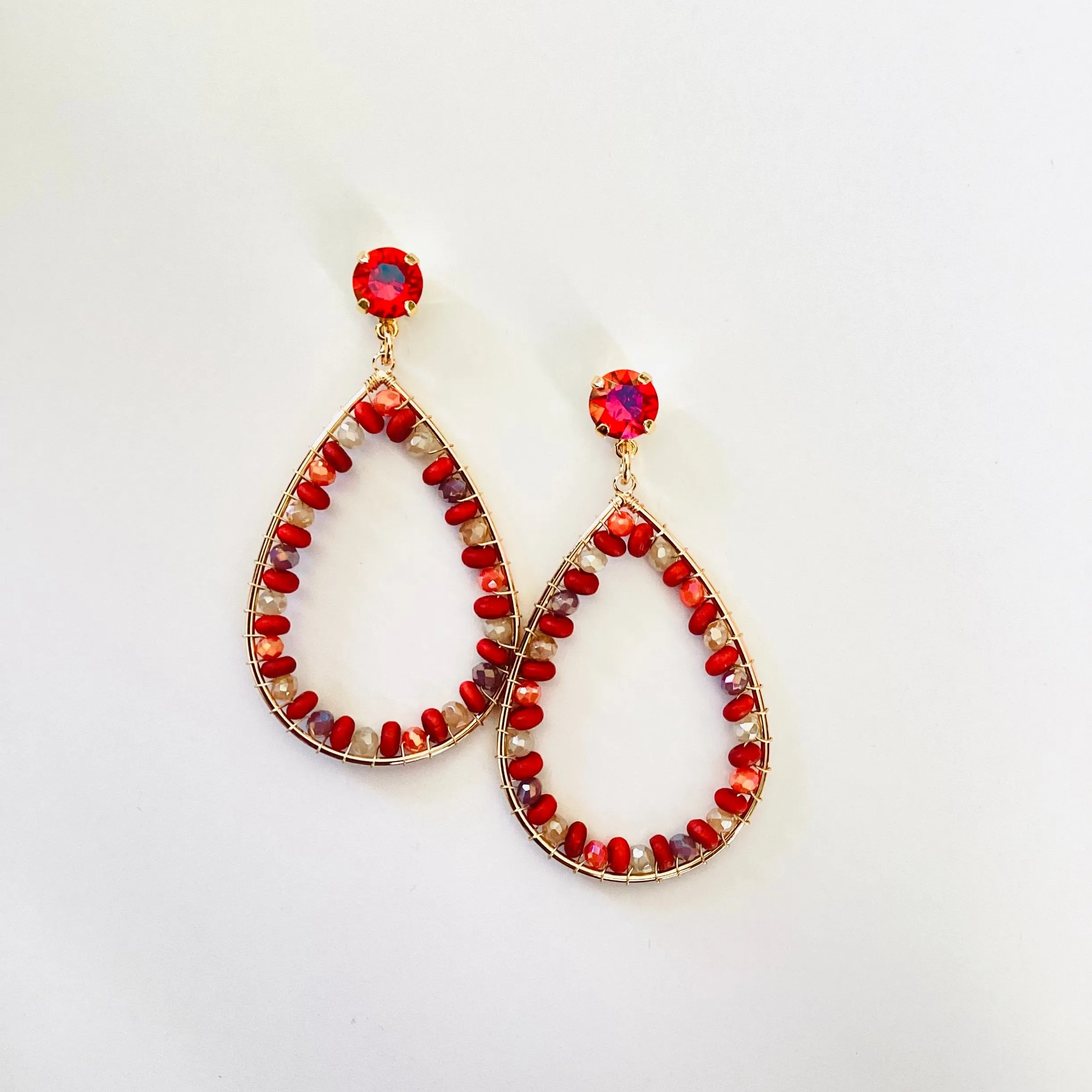 Coral Reef Beaded Earrings