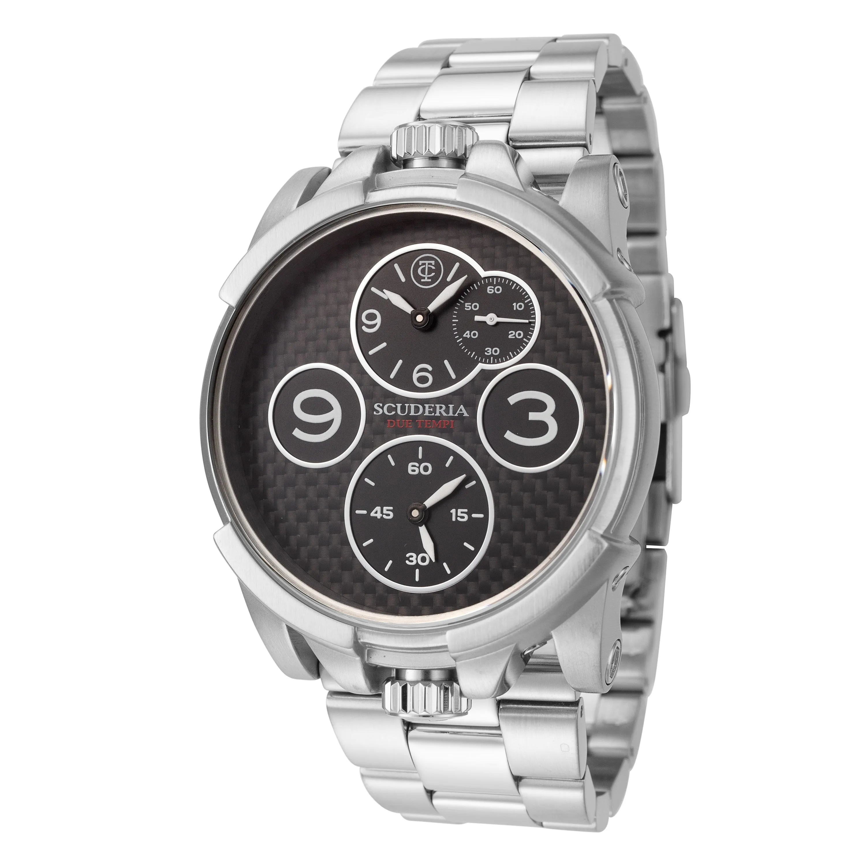 CT Scuderia Men's Due Tempi 44mm Quartz Dual Time Watch