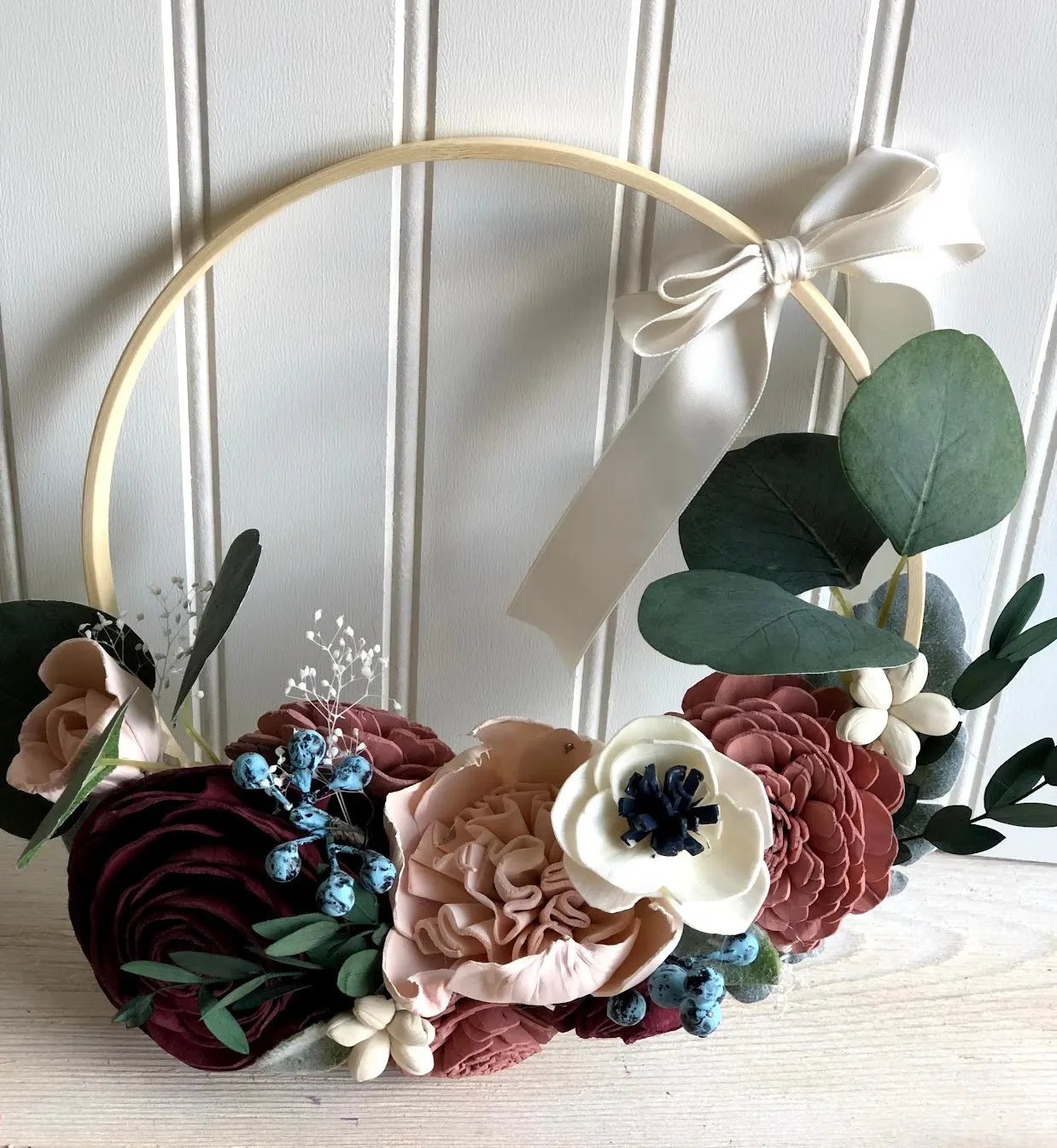 CUSTOM Wood Flower Carrying Hoop