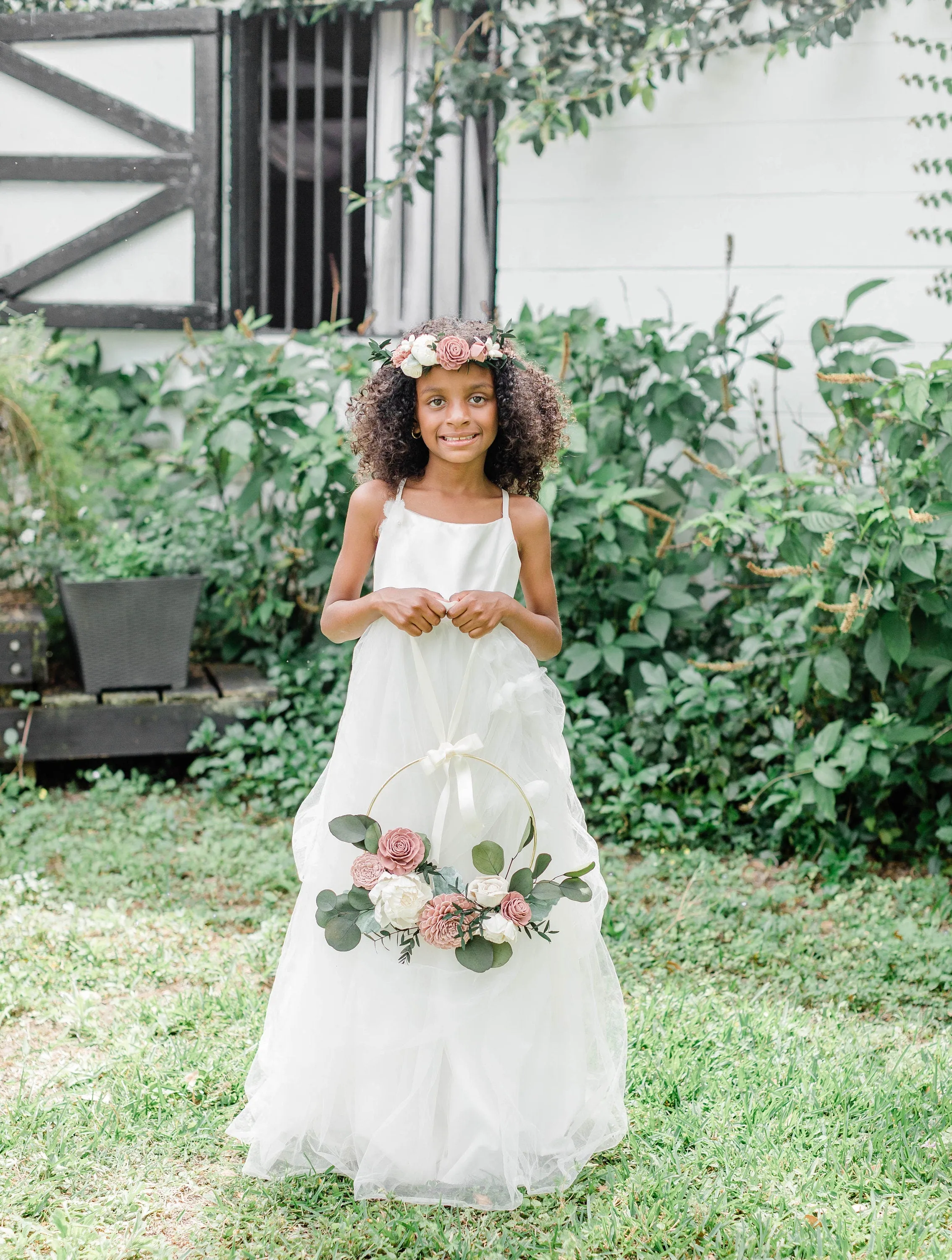 CUSTOM Wood Flower Carrying Hoop