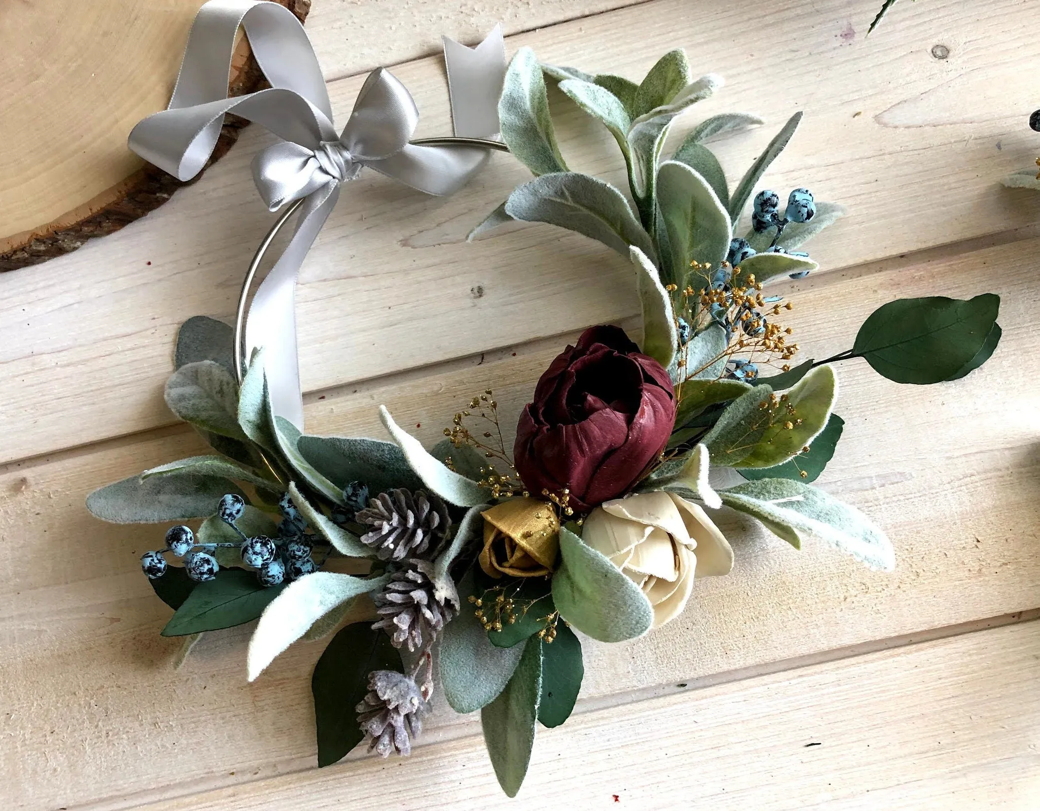 CUSTOM Wood Flower Carrying Hoop