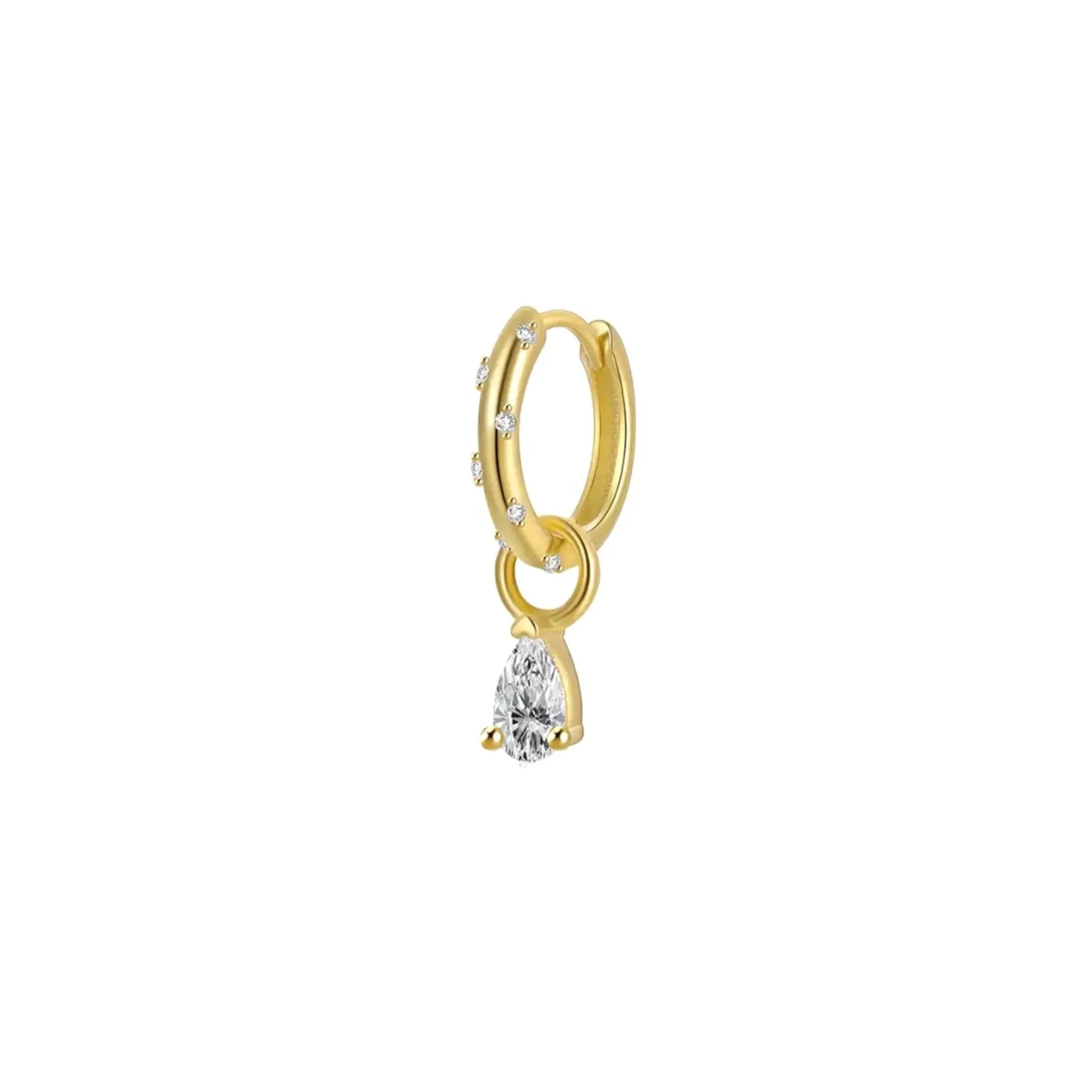 Dangling Teardrop Constellation Hoop
