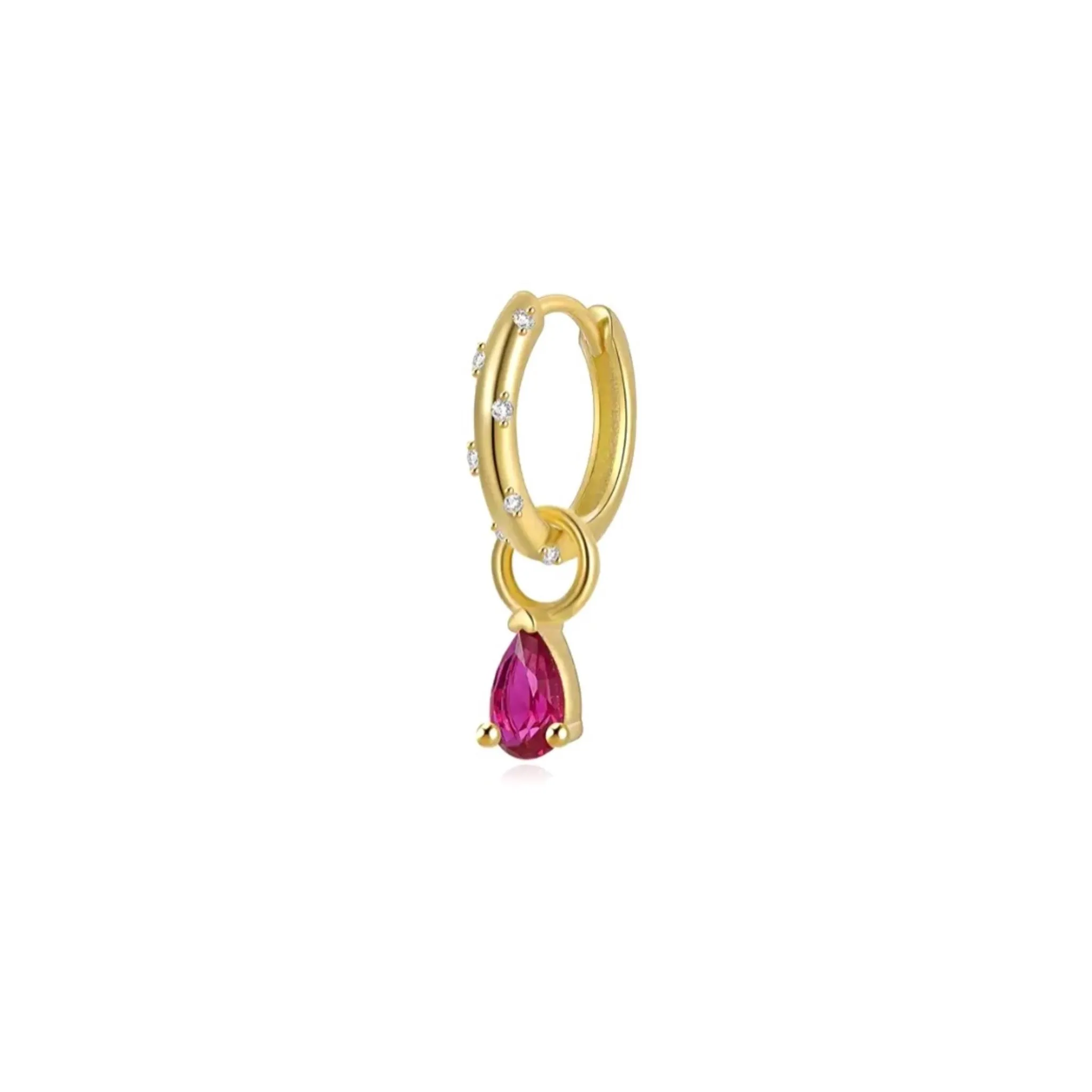 Dangling Teardrop Constellation Hoop