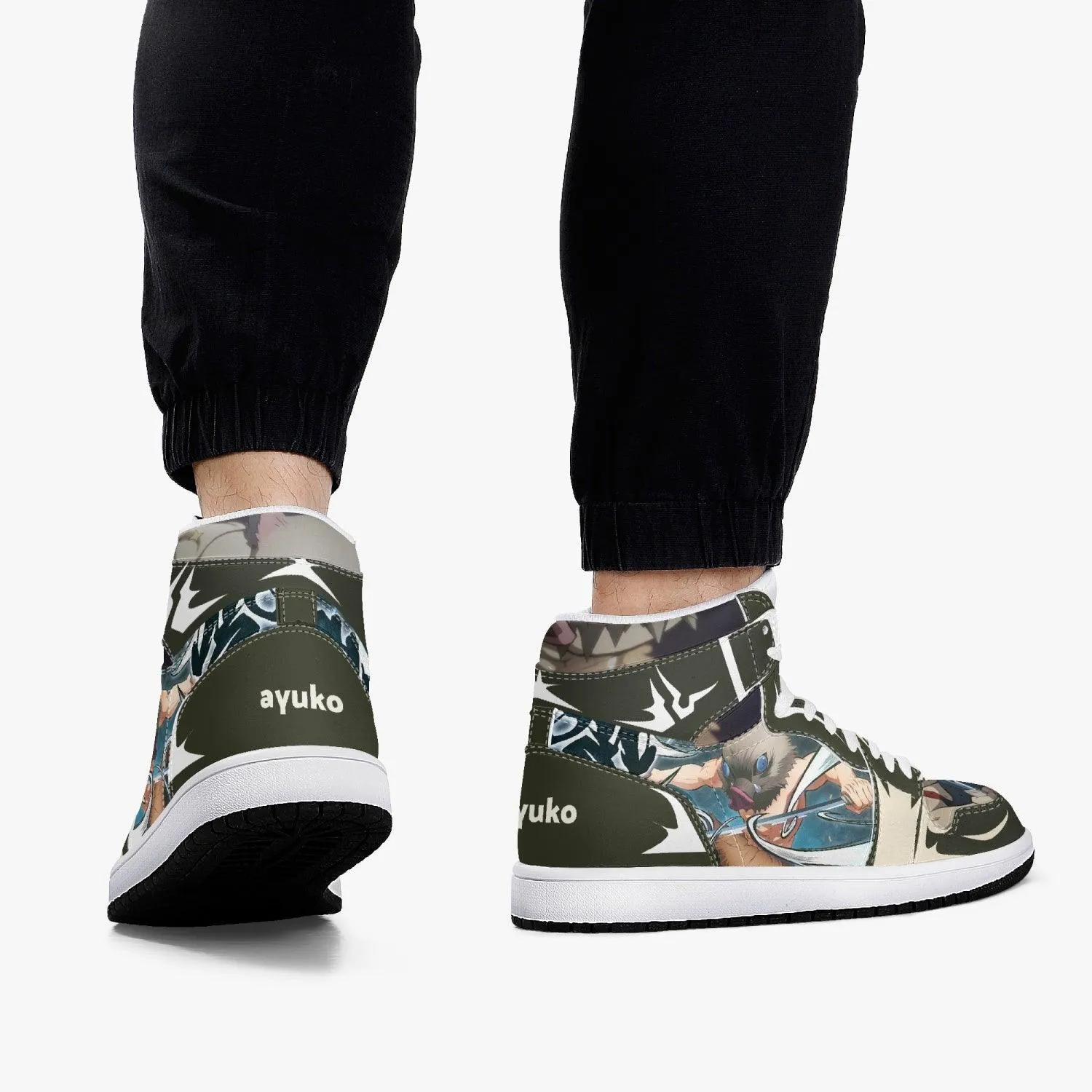Demon Slayer Hashibira Inosuke JD1 Mid Anime Shoes