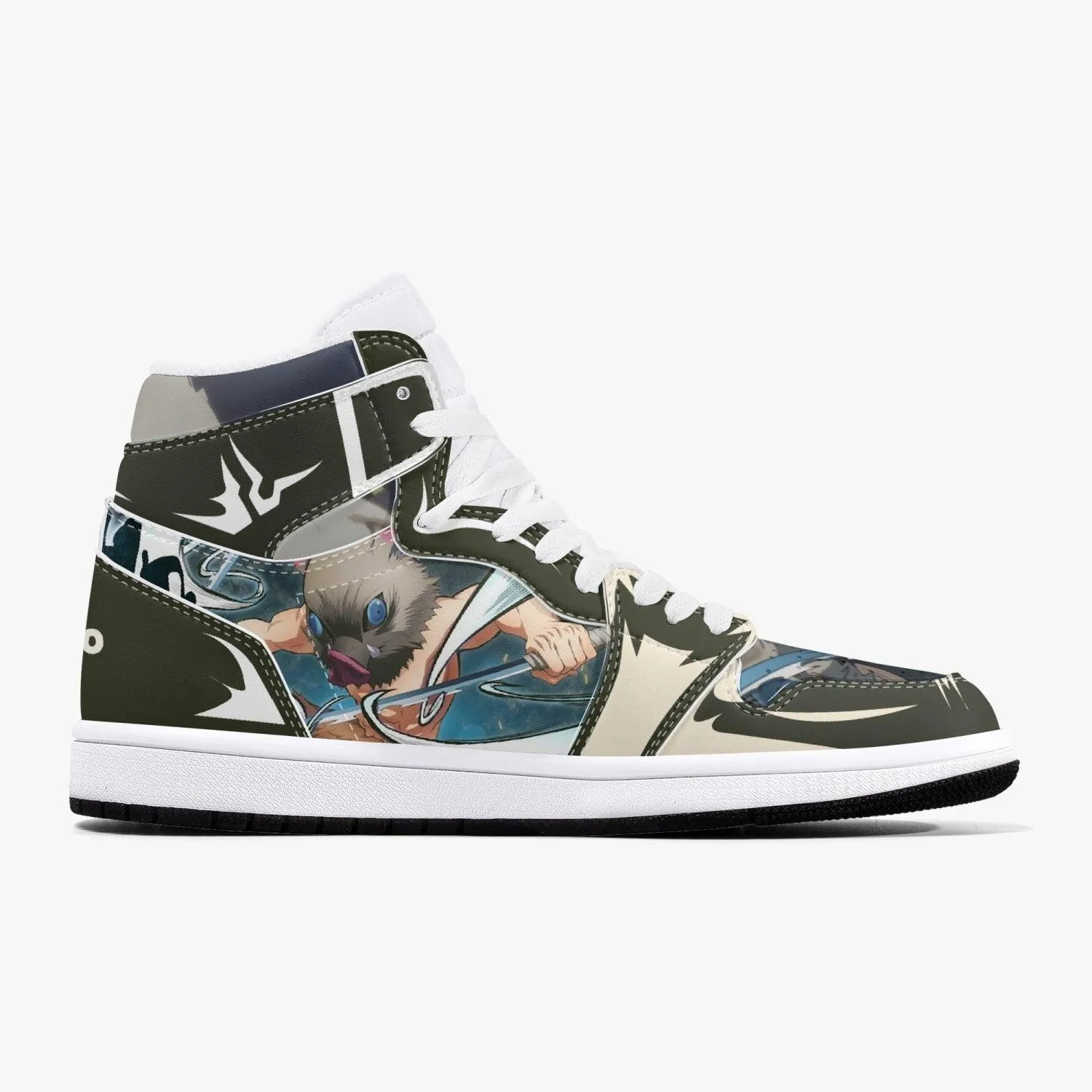 Demon Slayer Hashibira Inosuke JD1 Mid Anime Shoes