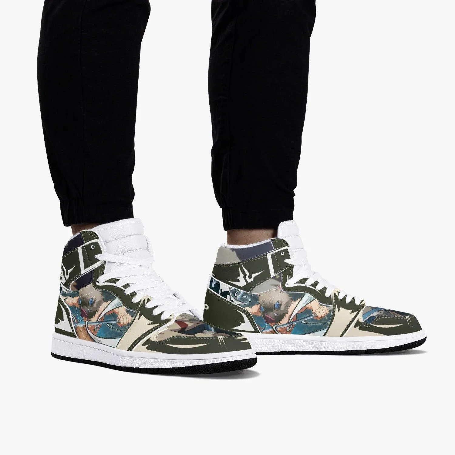 Demon Slayer Hashibira Inosuke JD1 Mid Anime Shoes