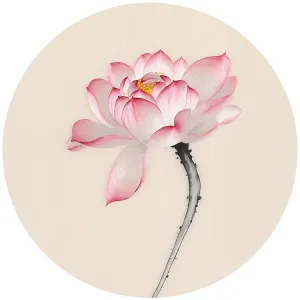 DIY Silk Embroidery kit Pink Lotus 20cm